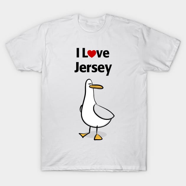 I Love Jersey T-Shirt by MonkeyTshirts